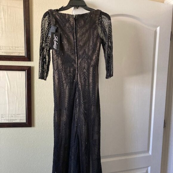 NWT La Femme 24855 Mother of the Bride Dress Black Size 2 - Picture 7 of 7